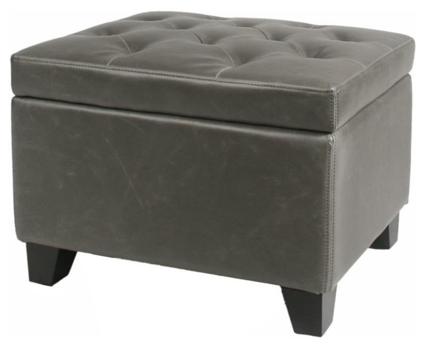 Julian Vintage Gray Storage Ottoman