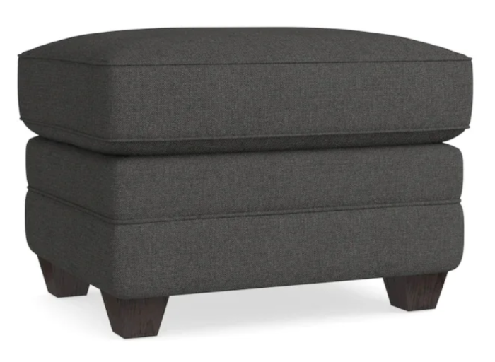 Alexander BasketWeave Charcoal Ottoman