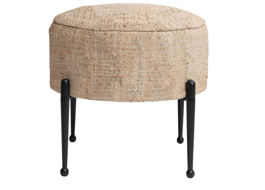 Jute Kilim Ottoman/Stool
