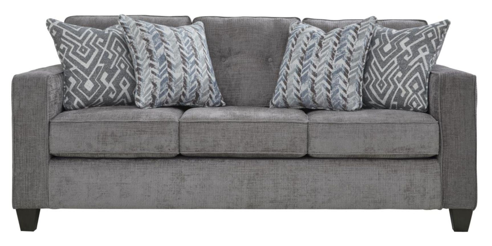 Warm ray sofa track arms on dark brown feet