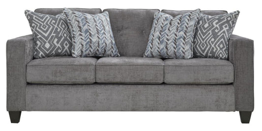 Warm ray sofa track arms on dark brown feet