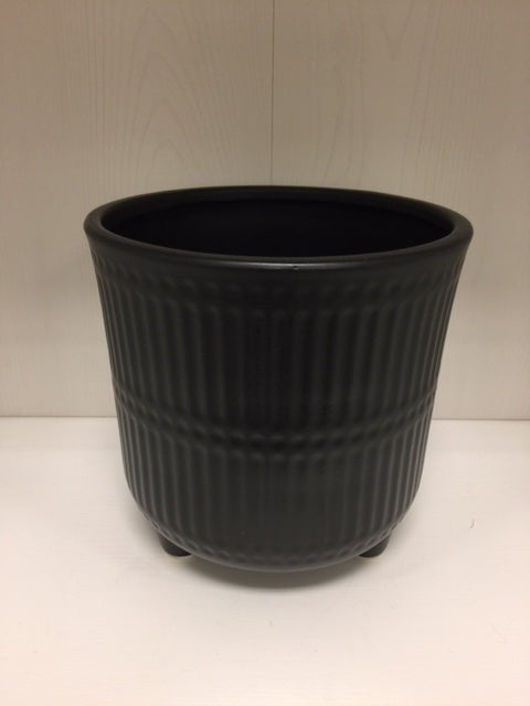 Footed Black Plater/Pot